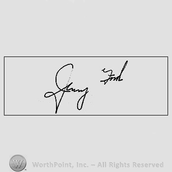 Autograph/Signature : Gerald R. Ford.