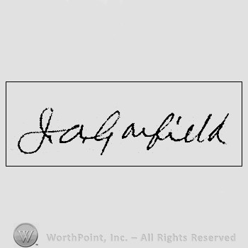 Autograph/Signature : James A. Garfield.