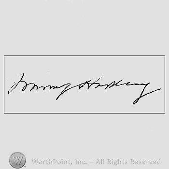 Autograph/Signature : Warren G. Harding.