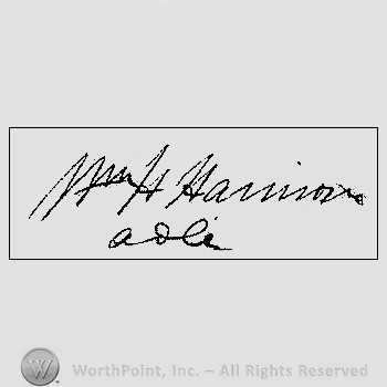 Autograph/Signature : William Henry Harrison.