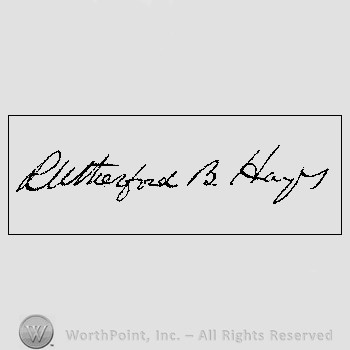 Autograph/Signature : Rutherford B. Hayes.