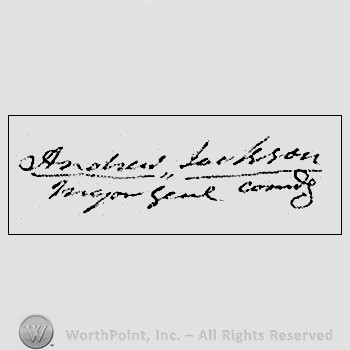 Autograph/Signature : Andrew Jackson.