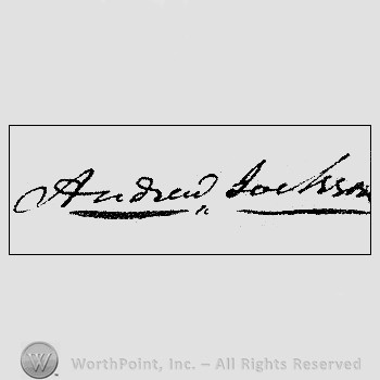 Autograph/Signature : Andrew Jackson.
