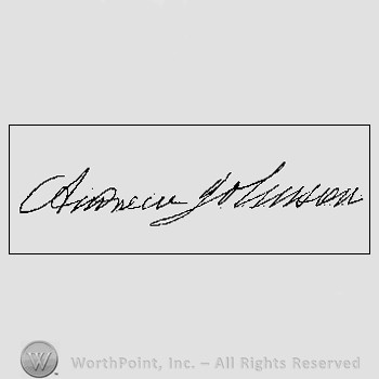 Autograph/Signature : Andrew Johnson.