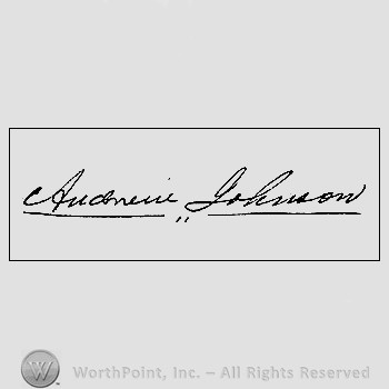 Autograph/Signature : Andrew Johnson.