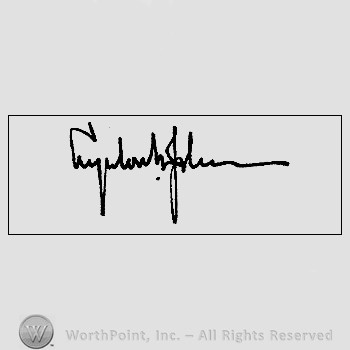 Autograph/Signature : Lyndon Baines Johnson.
