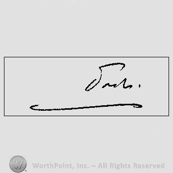Autograph/Signature : John F. Kennedy.