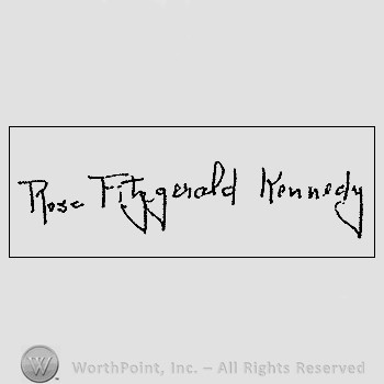 Autograph/Signature : John F. Kennedy.