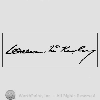 Autograph/Signature : William McKinley.