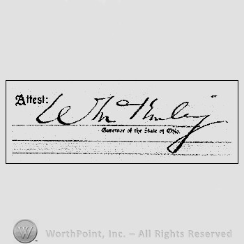 Autograph/Signature : William McKinley.