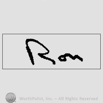 Autograph/Signature : Ronald Reagan.