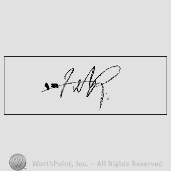 Autograph/Signature : Franklin D. Roosevelt.