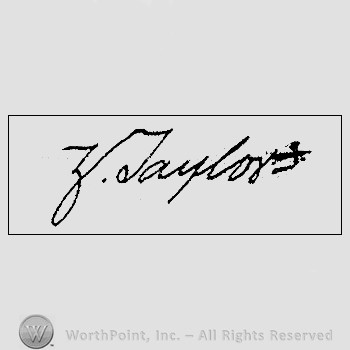 Autograph/Signature : Zachary Taylor.