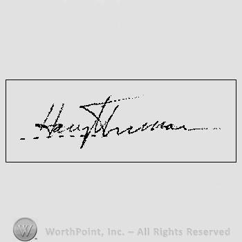 Autograph/Signature : Harry S. Truman.