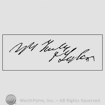 Autograph/Signature : John Tyler.