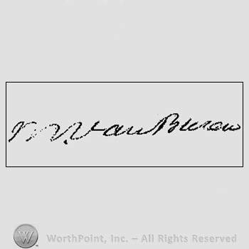 Autograph/Signature : Martin Van Buren.