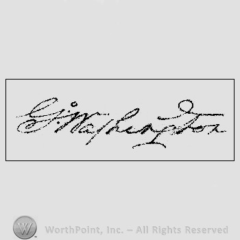 Autograph/Signature : George Washington.