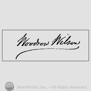 Autograph/Signature : Woodrow Wilson.