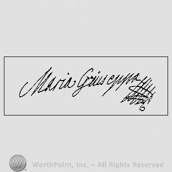 Autograph/Signature : Maria Josepha.