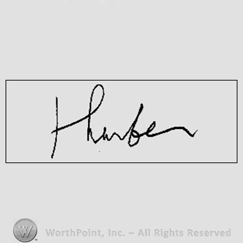 Autograph/Signature : Thurber James.