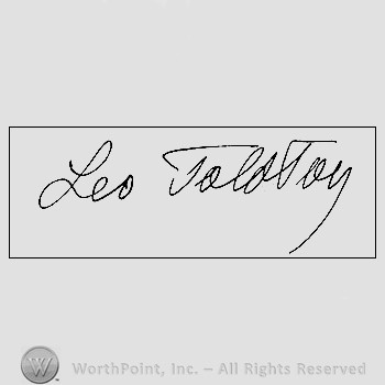 Autograph/Signature : Tolstoy Leo.