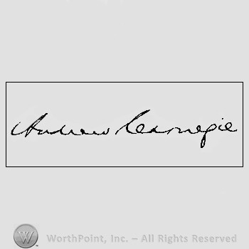Autograph/signature: Carnegie Andrew.
