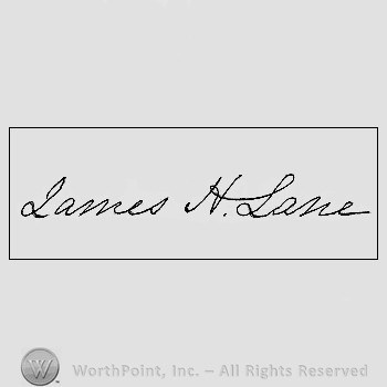 Autograph/signature: Lane James H.
