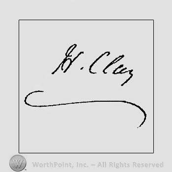 Autograph/signature: Clay Henry.