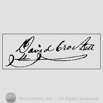 Autograph/signature: Crockett David.