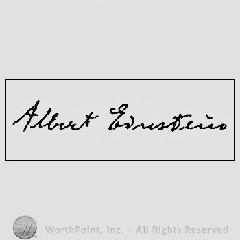 Autograph/signature: Einstein Albert.