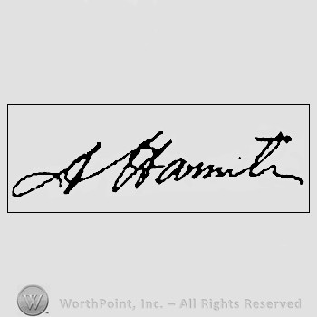 Autograph/signature: Alexander Hamilton