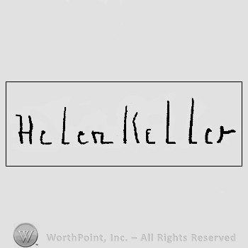 Autograph/signature: Keller Helen.