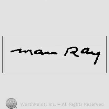 Autograph/signature: Man Ray.