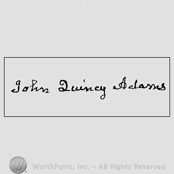 Autograph/signature: Adams John Quincy.