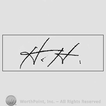 Autograph/signature: Herbert Hoover.