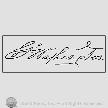 Autograph/signature: George Washington.