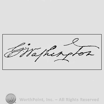 Autograph/signature: George Washington.