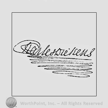 Autograph/signature: Charles Dickens.