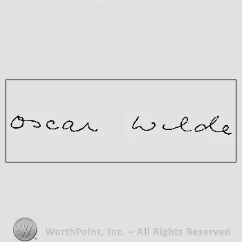 Autograph/signature: Oscar Wilde.