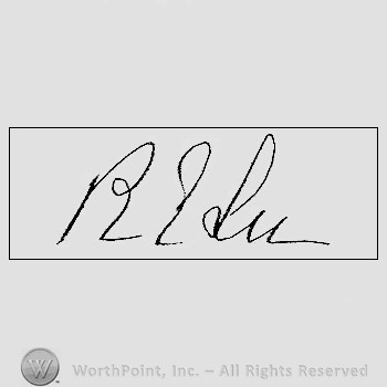 Autograph/signature : Lee Robert.