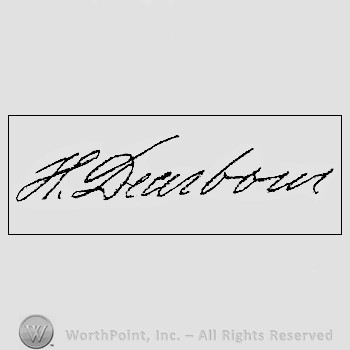 Autograph/signature : Dearborn Henry.
