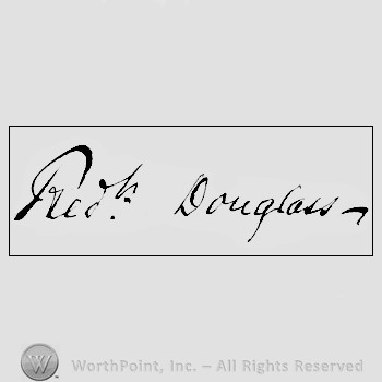 Autograph/signature : Douglas Frederick.