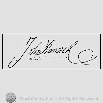 Autograph/signature : John Hancock.