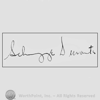 Autograph/signature : Jimmy Durante.