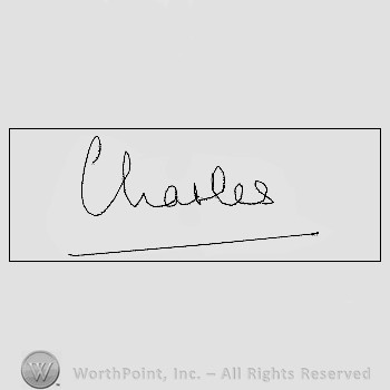 Autograph/signature : Prince Charles.
