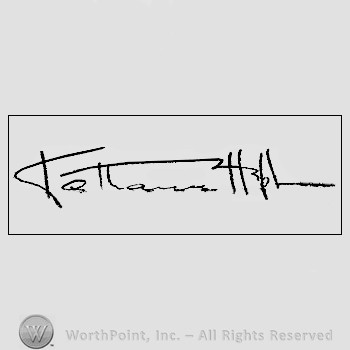 Autograph/signature : Katharine Hepburn.