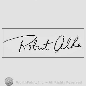 Autograph/signature : Robert Alda.
