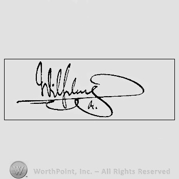 Autograph/signature : Wilhelm II.