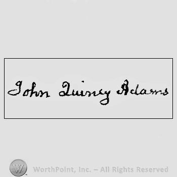 Autograph/signature : Adams John Quincy.
