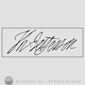 Autograph/signature : Thomas Jefferson.